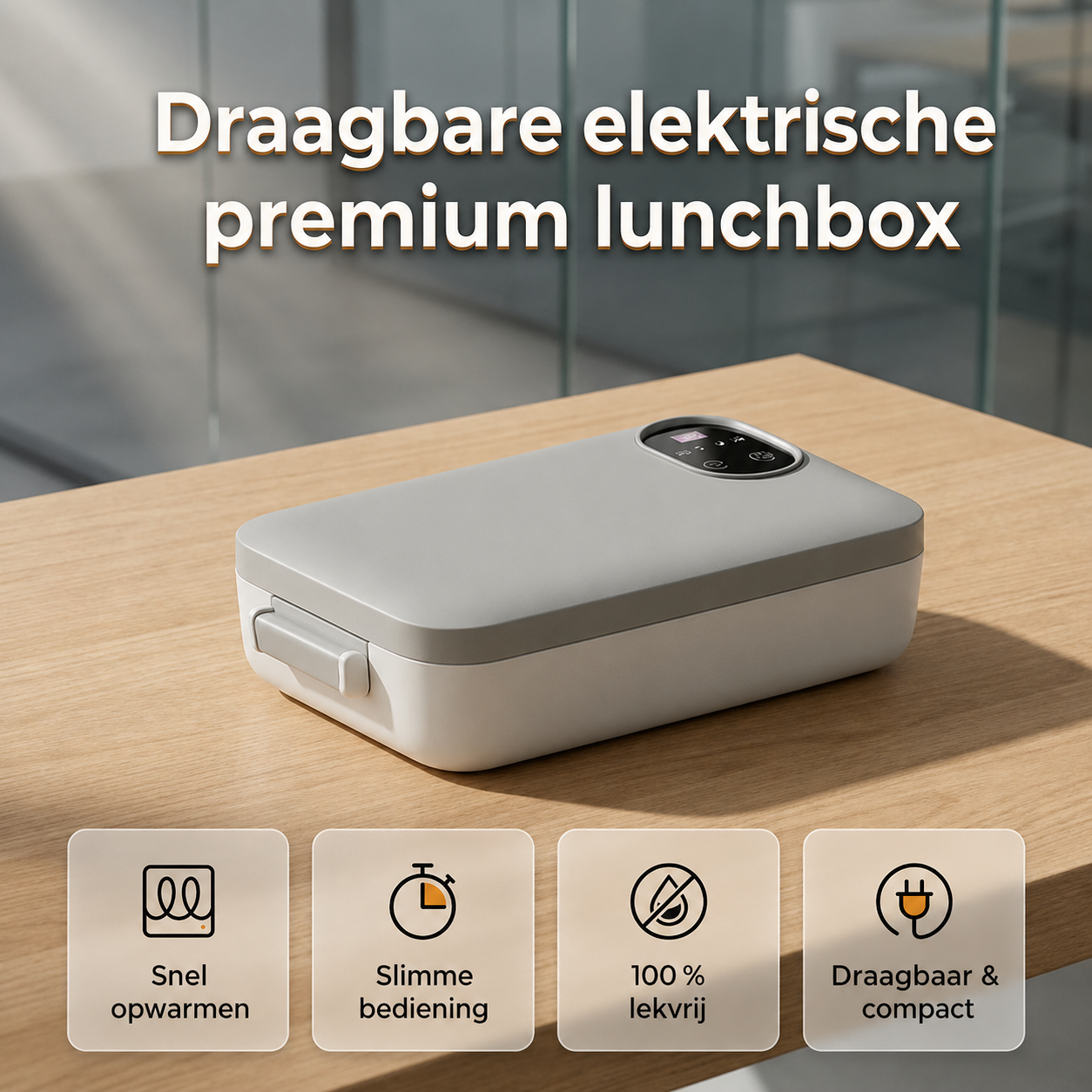 Lunchy™ - de draagbare lunchbox die je maaltijd zelf opwarmt.
