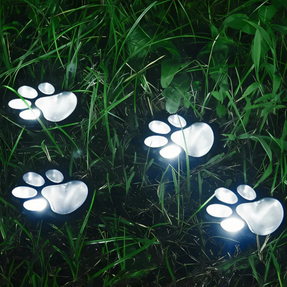 PawLux™ - Geef je tuin karakter met een zachte pootafdruk-gloed op zonne-energie.