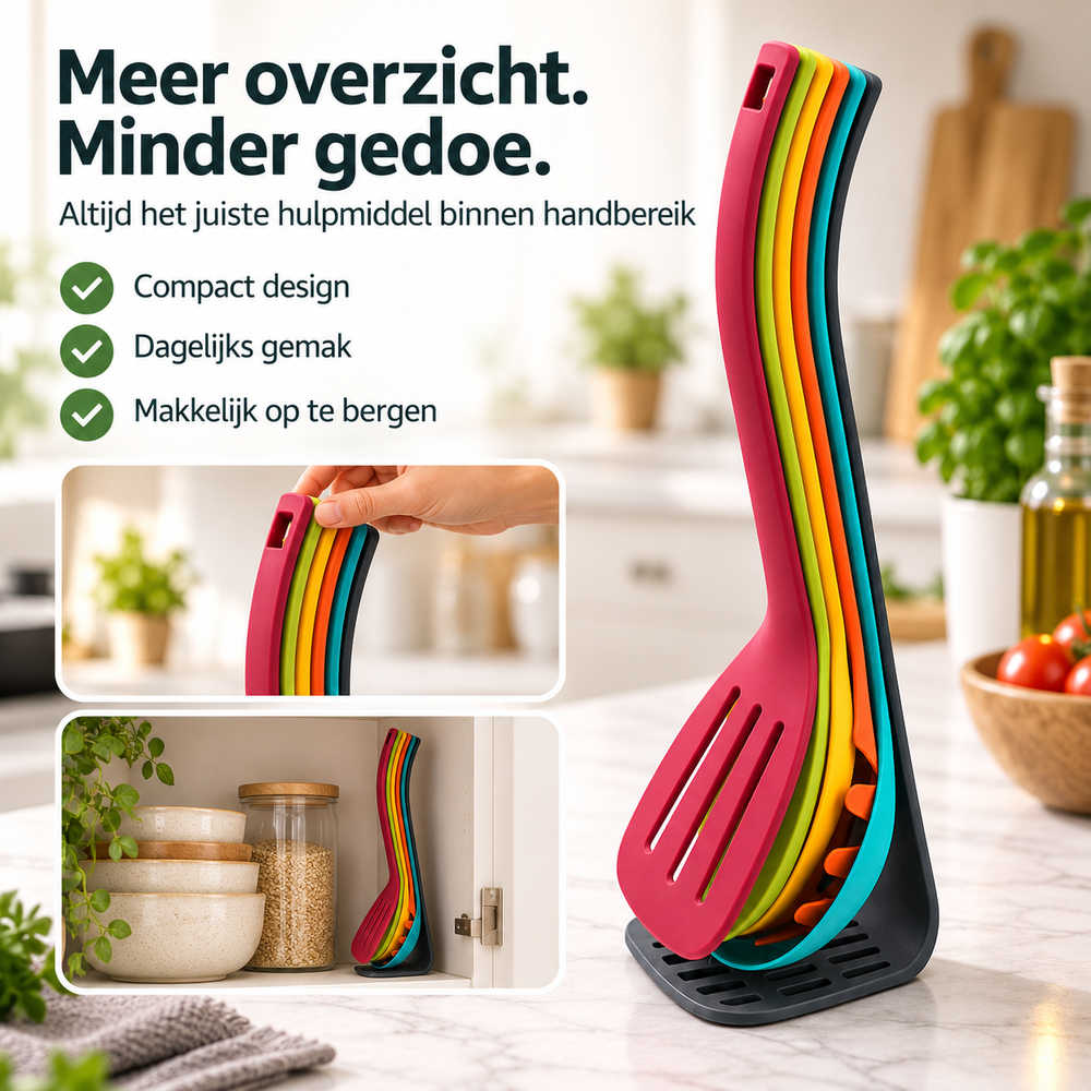 Ruimtebesparende Keukengerei Set – 6-delig