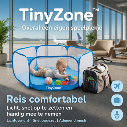 TinyZone™ - De opvouwbare speelplek die je overal mee naartoe neemt.