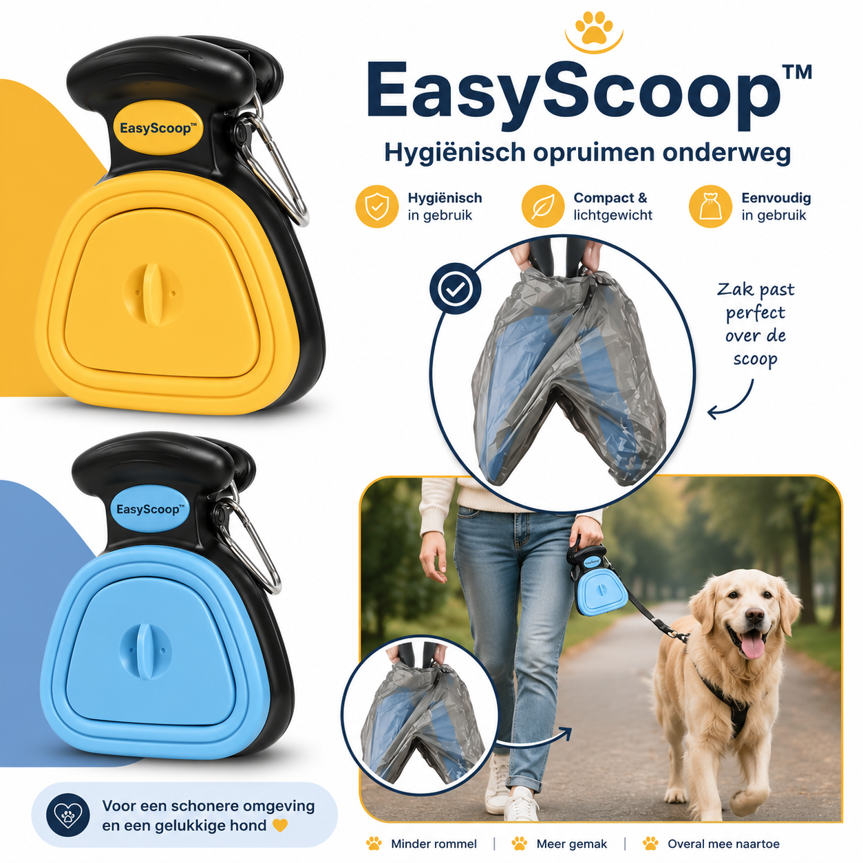 EasyScoop™ - De hygiënische poepschep voor zorgeloze wandelingen