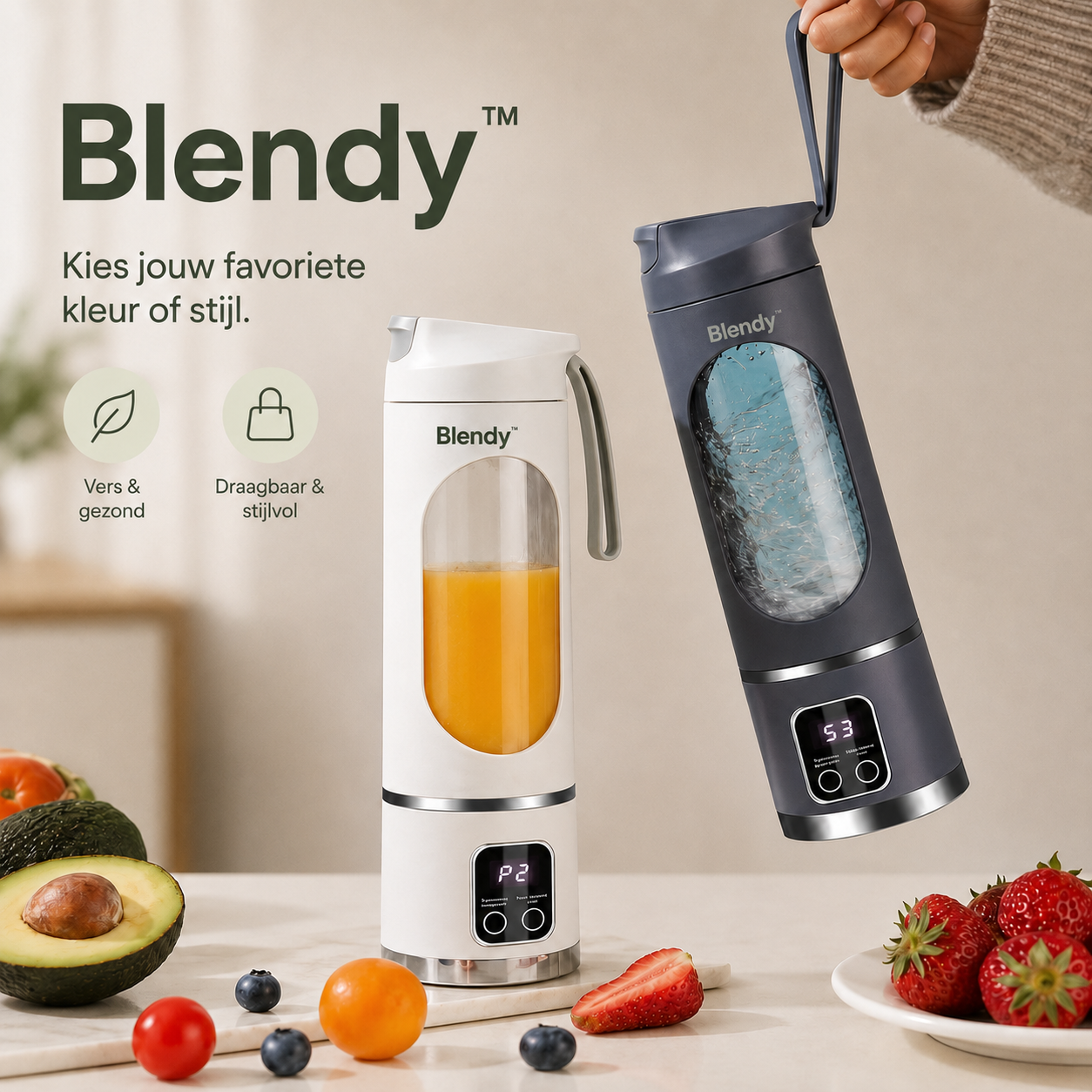 Blendly™ - Jouw verse smoothie, precies wanneer jij hem nodig hebt.