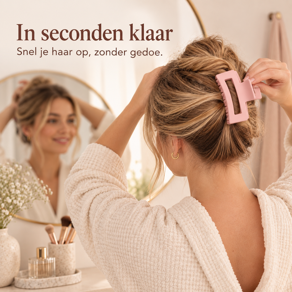 Extra stevige matte haarclip