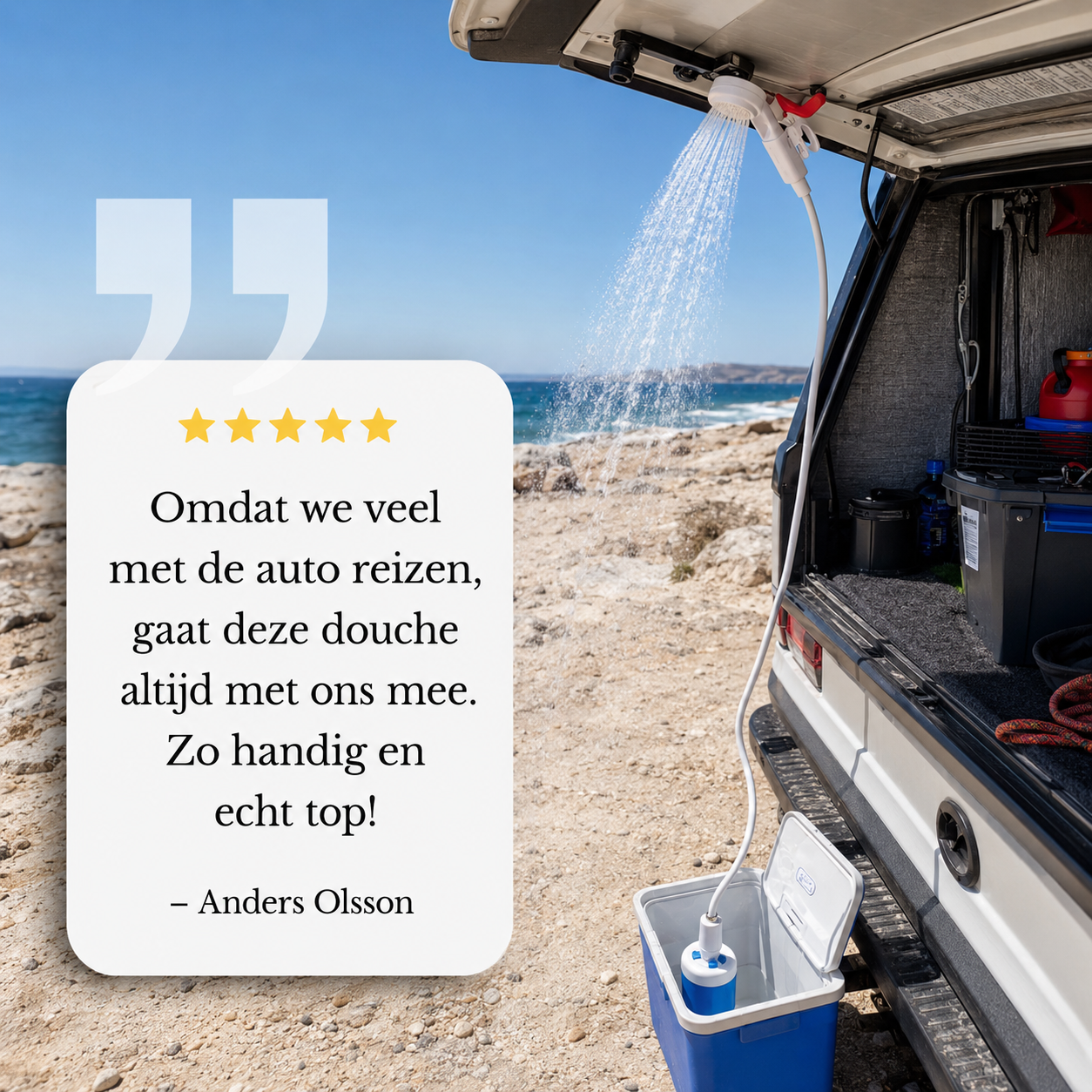 CampShower™ - Blijf fris, waar je avontuur je ook brengt