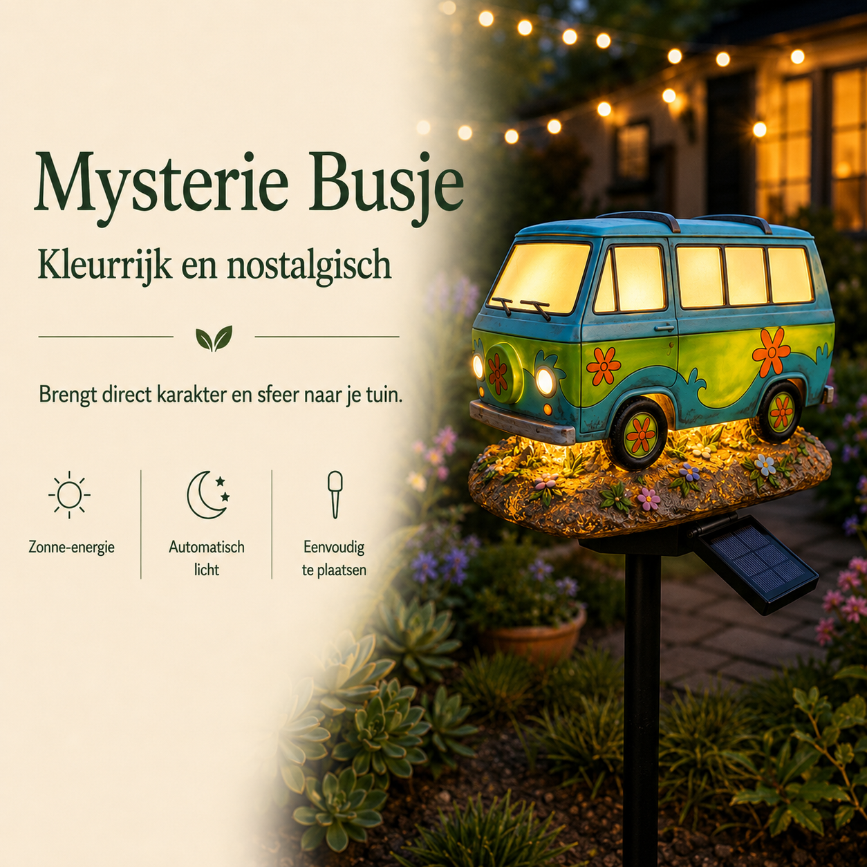 GardenGlow™ - Unieke tuinfiguren die overdag opvallen en ’s avonds automatisch beginnen te stralen.