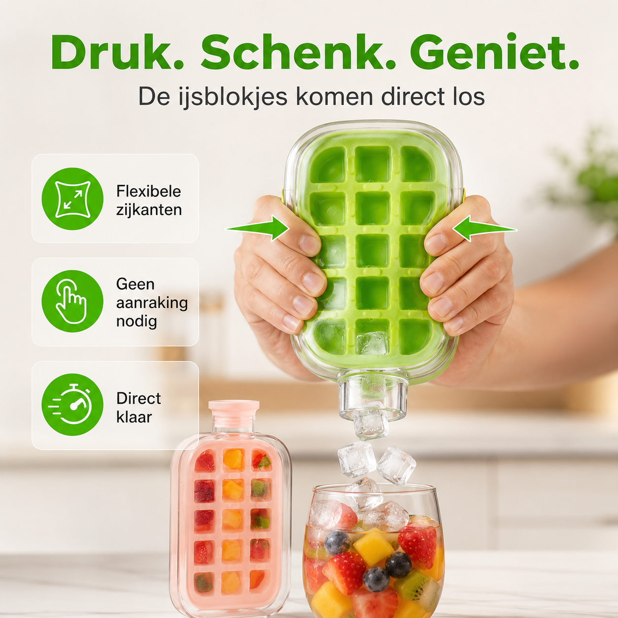 IceDrink™Bottle – De fles die zelf jouw ijsblokjes maakt
