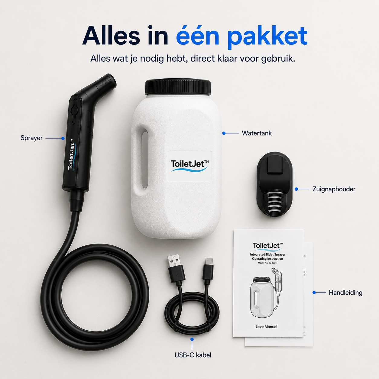 ToiletJet™  - Fris reinigen met water, zonder installatie