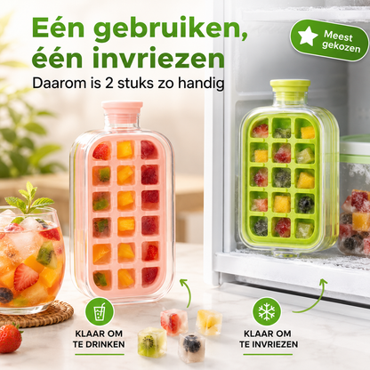 IceDrink™Bottle – De fles die zelf jouw ijsblokjes maakt