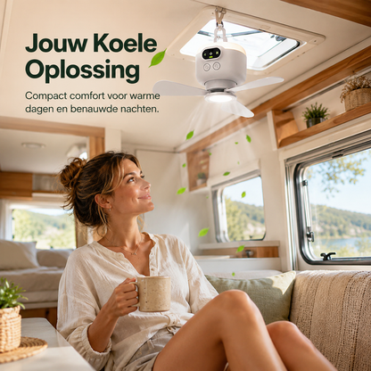 Breezy™ - De slimme ventilatorlamp voor thuis, camping en onderweg