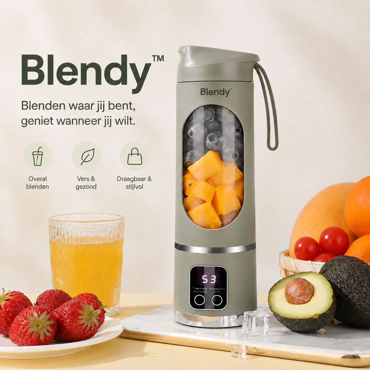 Blendly™ - Jouw verse smoothie, precies wanneer jij hem nodig hebt.