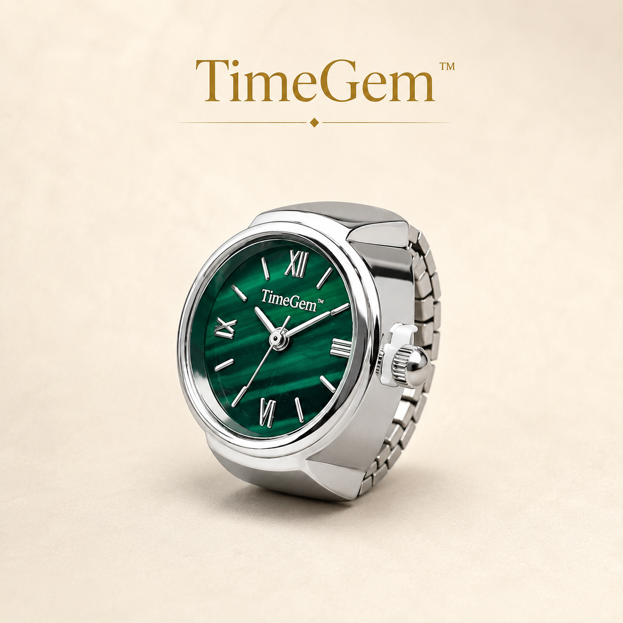 TimeGem™ - Een stijlvol sieraad waarmee je de tijd altijd bij de hand hebt.