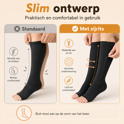 Lévo™ - Compressiesokken met Rits