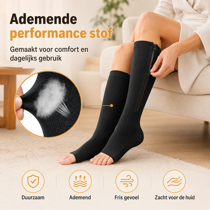 Lévo™ - Compressiesokken met Rits
