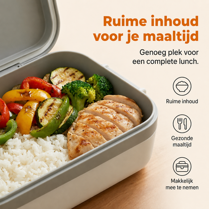 Lunchy™ - de draagbare lunchbox die je maaltijd zelf opwarmt.
