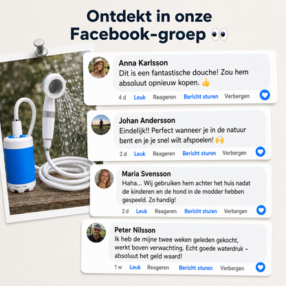 CampShower™ - Blijf fris, waar je avontuur je ook brengt
