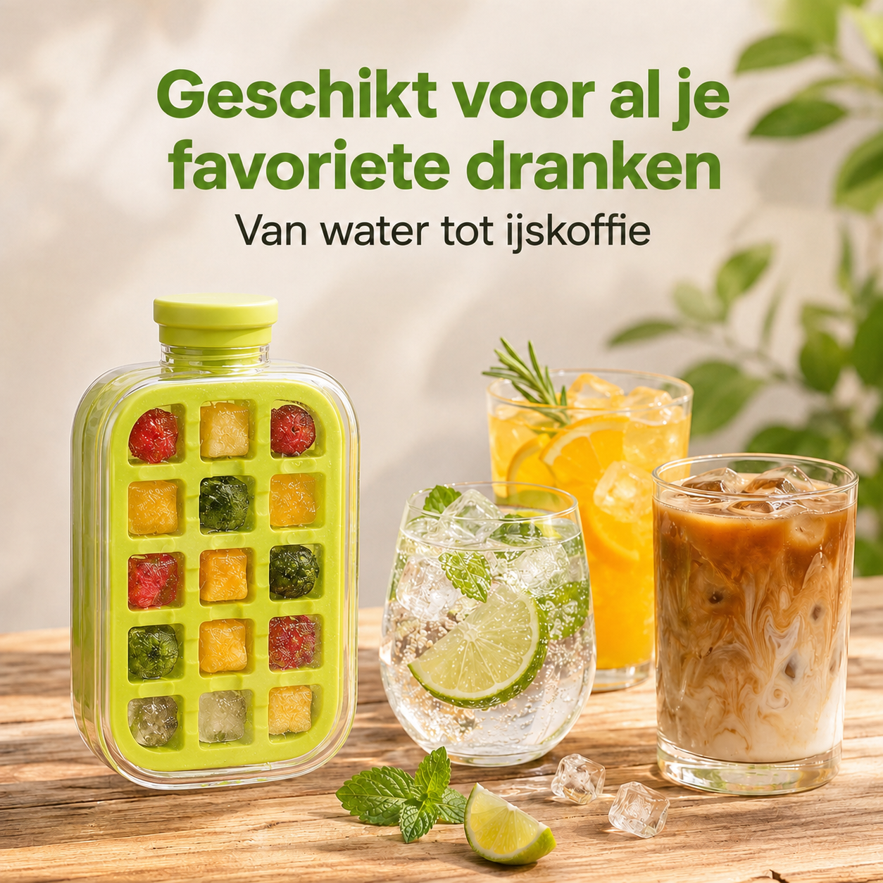 IceDrink™Bottle – De fles die zelf jouw ijsblokjes maakt