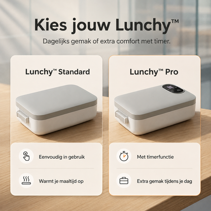 Lunchy™ - de draagbare lunchbox die je maaltijd zelf opwarmt.