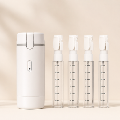 Aeris™ - 4-in-1 reisdispenser voor shampoo, skincare en verzorging onderweg