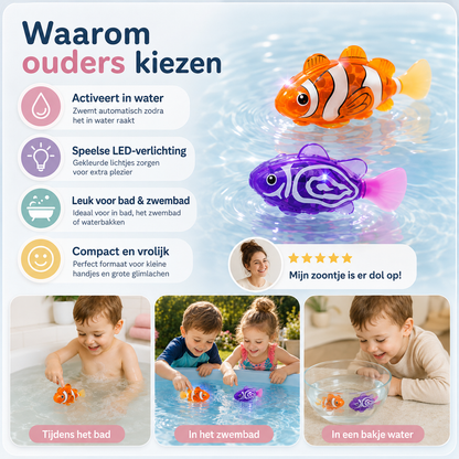 BubbiFish™ - Maak badtijd leuker met zwemmende LED-visjes