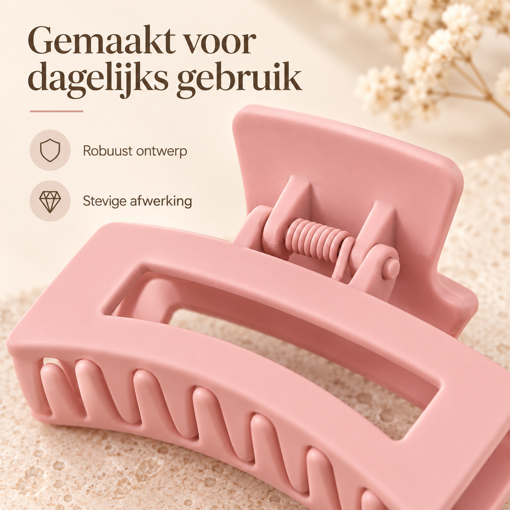 Extra stevige matte haarclip