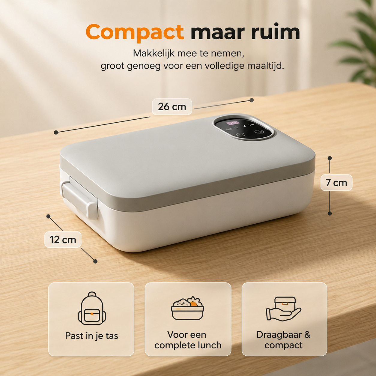 Lunchy™ - de draagbare lunchbox die je maaltijd zelf opwarmt.