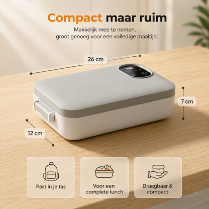 Lunchy™ - de draagbare lunchbox die je maaltijd zelf opwarmt.