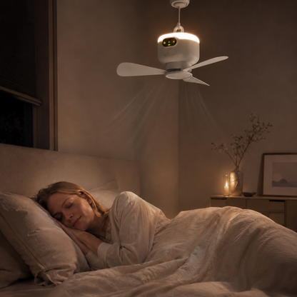 Breezy™ - De slimme ventilatorlamp voor thuis, camping en onderweg