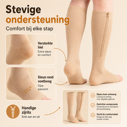 Lévo™ - Compressiesokken met Rits