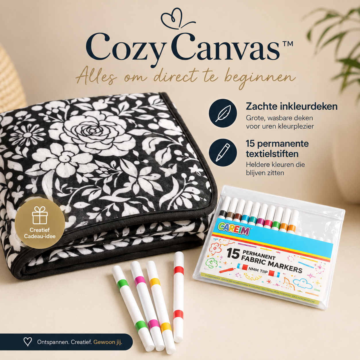 CozyCanvas™ - Ontspan, kleur en kruip daarna onder je eigen creatie.